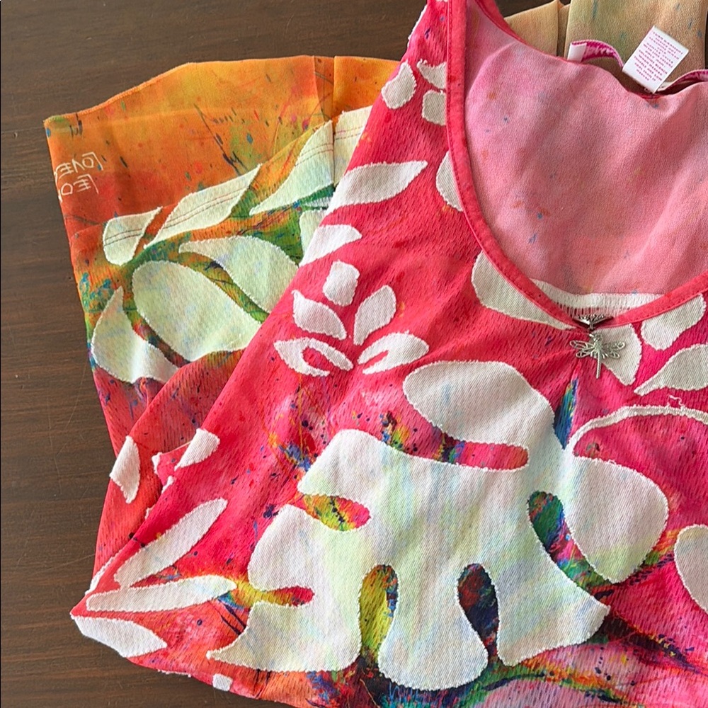 Leoma Lovegrove Women's Pink Floral Print Tunic Top - Picture 15 of 15